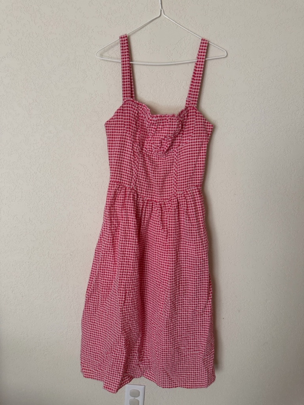 Red Gingham Midi Sundress Wild Fable S